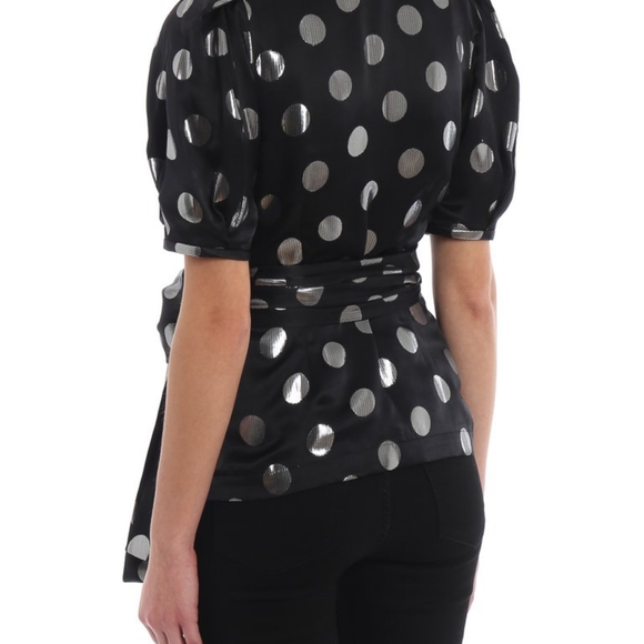 Diane Von Furstenberg Larryn Dotted Wrap Blouse - Picture 4 of 13